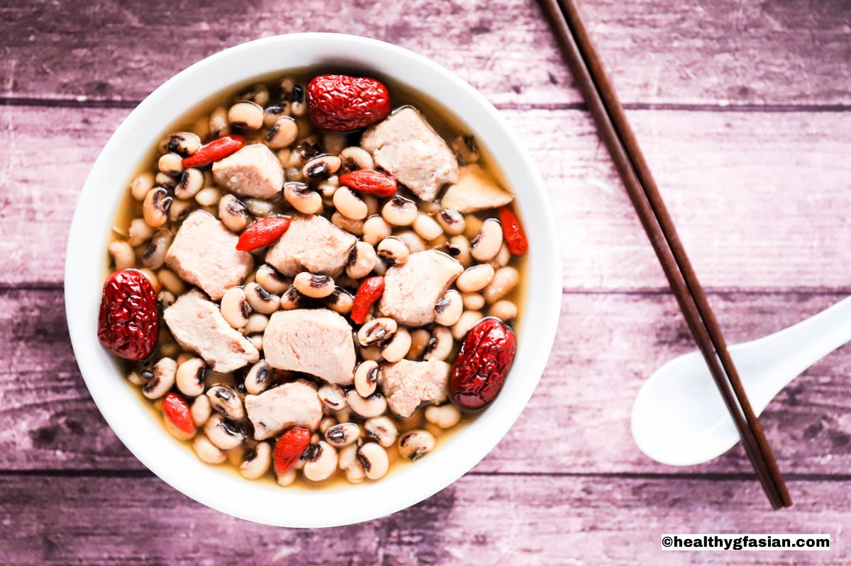Chinese Chicken and Black Eyed Peas Soup Gluten Free