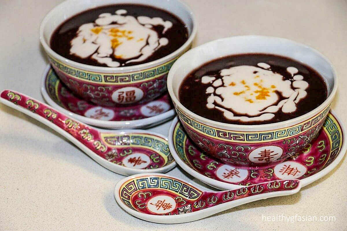 Creamy Coconut Red Bean with Black Rice Gluten Free