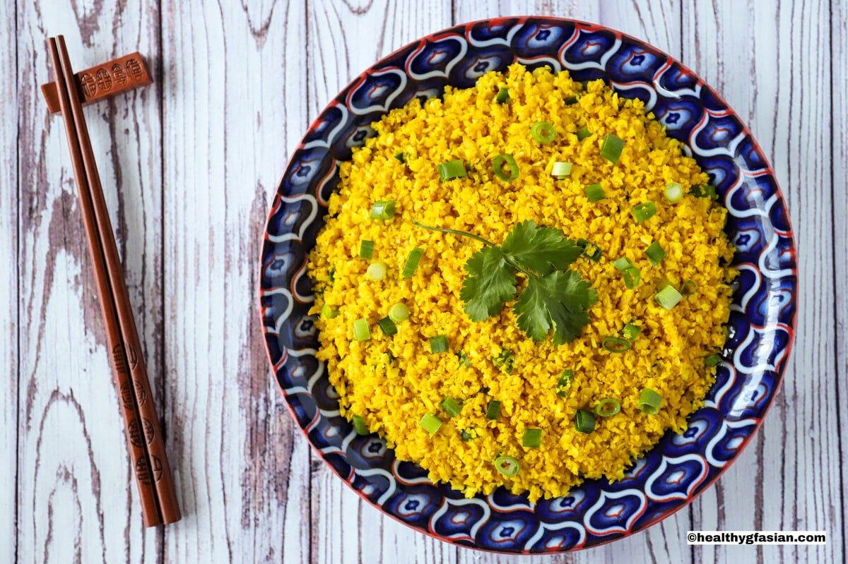 Turmeric Cauliflower Rice Gluten Free