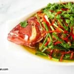 Chinese Steamed Whole Fish with Ginger Shallot Gluten Free