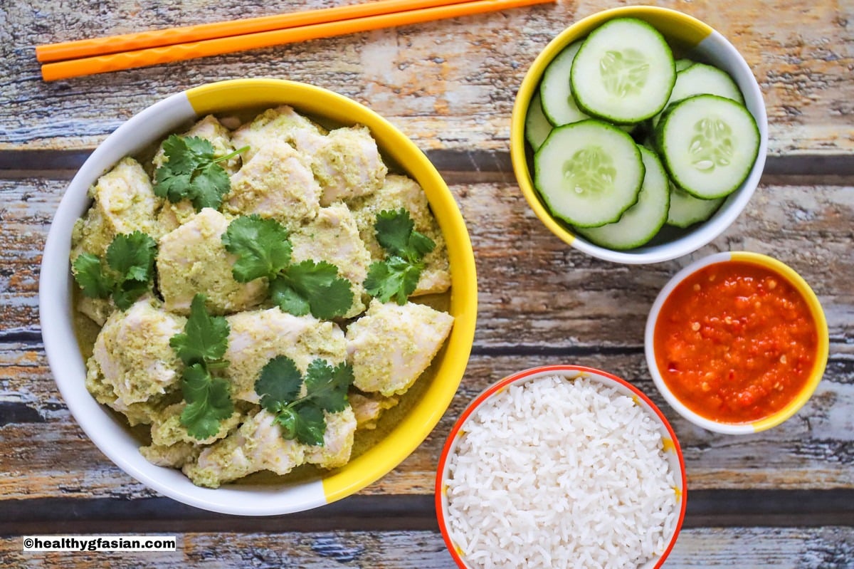 Steamed Chicken with Ginger Shallot Gluten Free